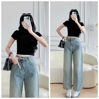  JEANS NỮ CẠP CAO LƯNG 1 CÚC TRƠN ĐƠN GIẢN ĐỄ PHỐI ĐỒ CÓ SIZE ĐẾN 65 KG ms 451 