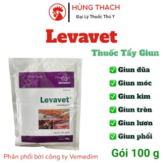 Gói Levavet 5g, 100g Tẩy Giun, giun đũa, giun kim, giun tròn, giun lươn cho chó, mèo, thỏ, gà, vịt