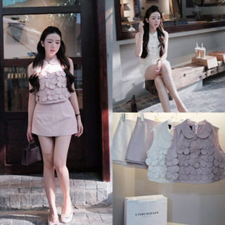 Set váy nữ L.C.Đ Áo Đính Hoa Siêu Hottt Mix Chân Váy Chữ A Ôm Eo Siêu Sang Chuẩn Mẫu mặc (Kèm Ảnh Thật) AV Design