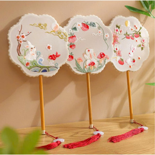 Quạt tròn cầm tay, quạt cổ trang Trung Hoa nhiều mẫu, phụ kiện chụp ảnh LILA QUATCTDAI6