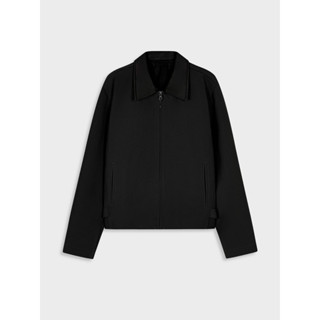  GIAN SAIGON – Áo Khoác Khoen Cổ Da Lộn - Relaxed Welt Pocket Jacket - Màu Đen 