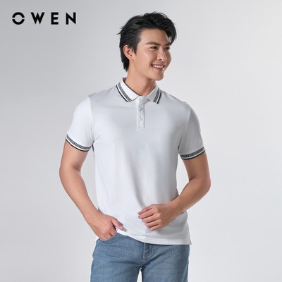 Owen - Áo polo Bodyfit APV253637 màu Trắng chất liệu CVC Spandex