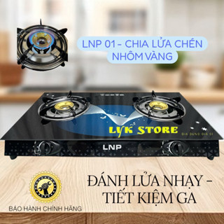 BẾP GA ĐÔI MẶT KÍNH LNP - 01 - [ TẶNG DÂY GAS ]