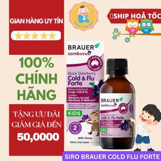   HÀNG CTY  Siro Brauer Cold Flu Forte cho bé ho cảm lạnh từ 2 tuổi 