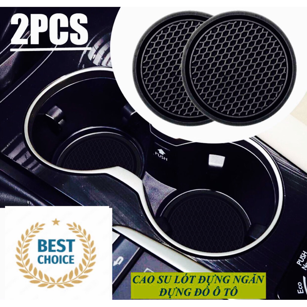 Miếng cao su đệm đựng ly nước ngăn giữa ô tô- 2 cái