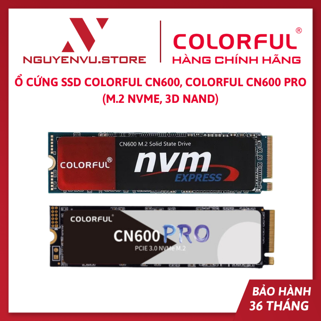 Ổ cứng SSD Colorful CN600 / CN600 Pro (M.2 NVME, 3D NAND) - Hàng chính hãng