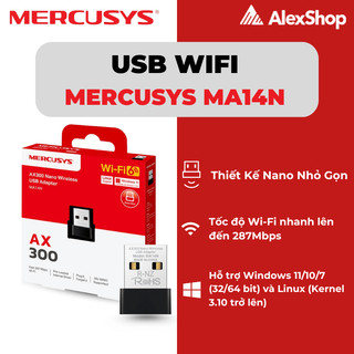 [AX300] USB Wifi Mercusys MA14N, Thu Sóng Wifi Dùng Cho Máy Tính