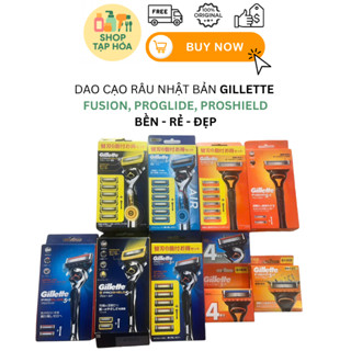 Dao Cạo Râu Gillette Fusion ProGlide Nội Địa Nhật Kèm Lưỡi Thay Thế 1 Cán 2 Lưỡi hoặc 6 lưỡi