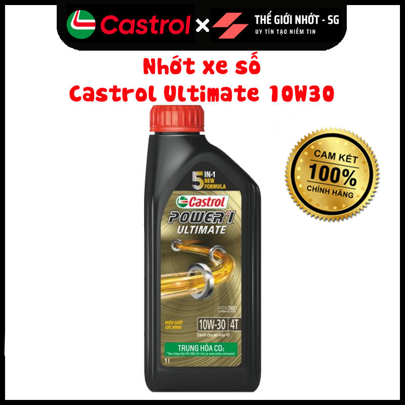 Nhớt xe số 5 IN 1 CASTROL POWER1 ULTIMATE 10W30 Tổng Hợp 100% 1L