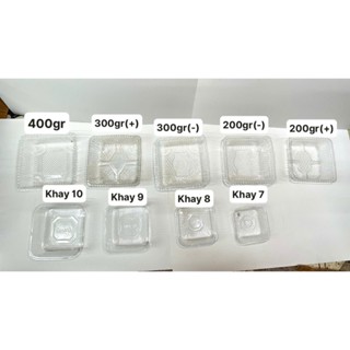 100 cái khay nhựa trong đựng bánh trung thu 75gram, 100gram, 150gram, 200gram, 300gram hoặc 400gram