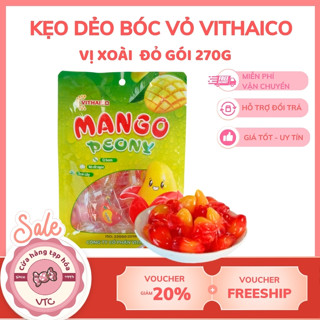  Kẹo dẻo cốt trái cây bóc vỏ xoài đỏ VITHAICO mềm mịn dẻo thơm ngon vị xoài trang trí bánh bánh sinh nhật 270g 