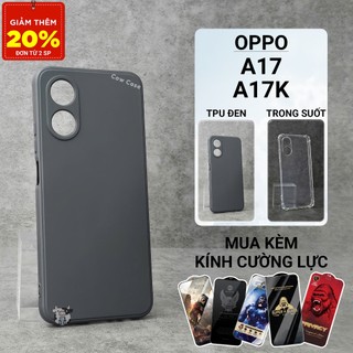  Ốp lưng Oppo A17K A17 Cowcase trơn màu đen | Ốp điện thoại Oppo dẻo bảo vệ camera toàn diện 