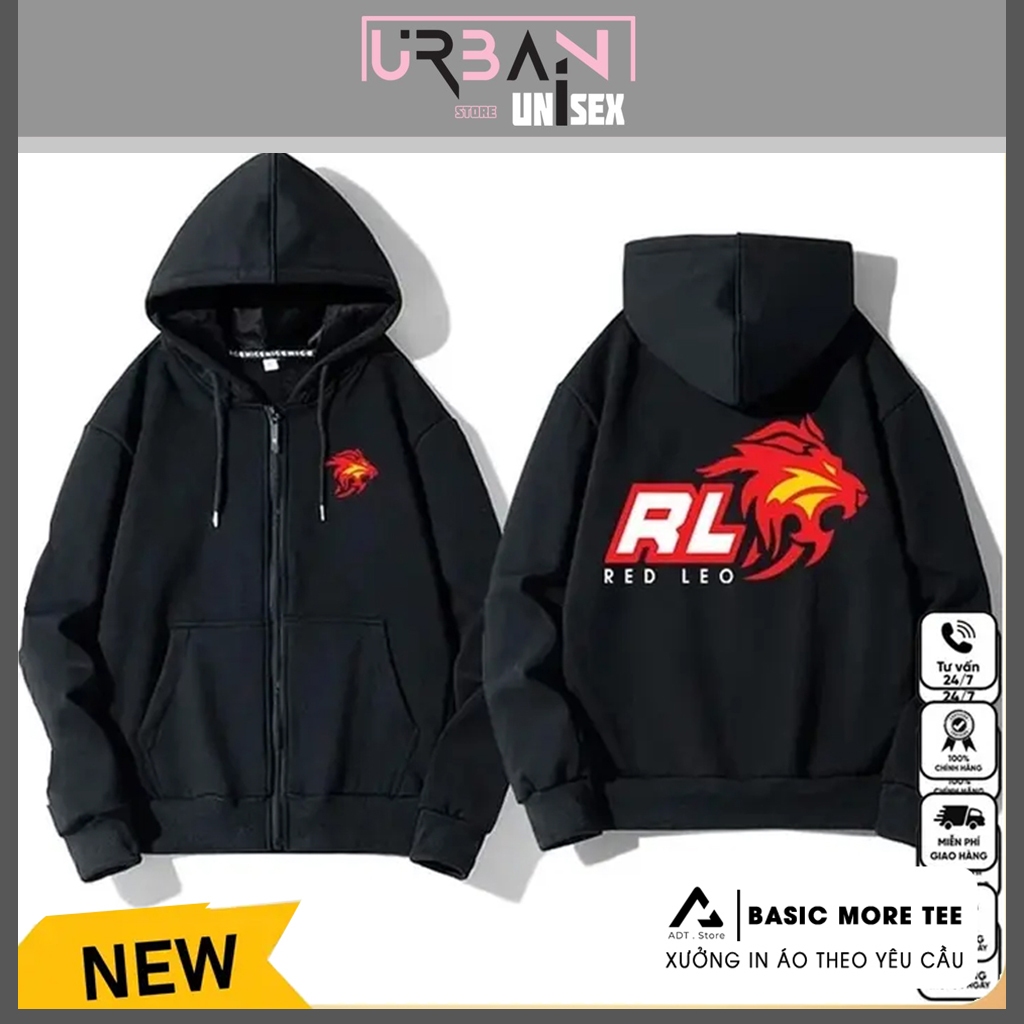 Áo Khoác nỉ Hoodie Redleo - Free Fire Rank Cao THủ - Saigon Phantom - Wooin Sabbath Crew - Team Back