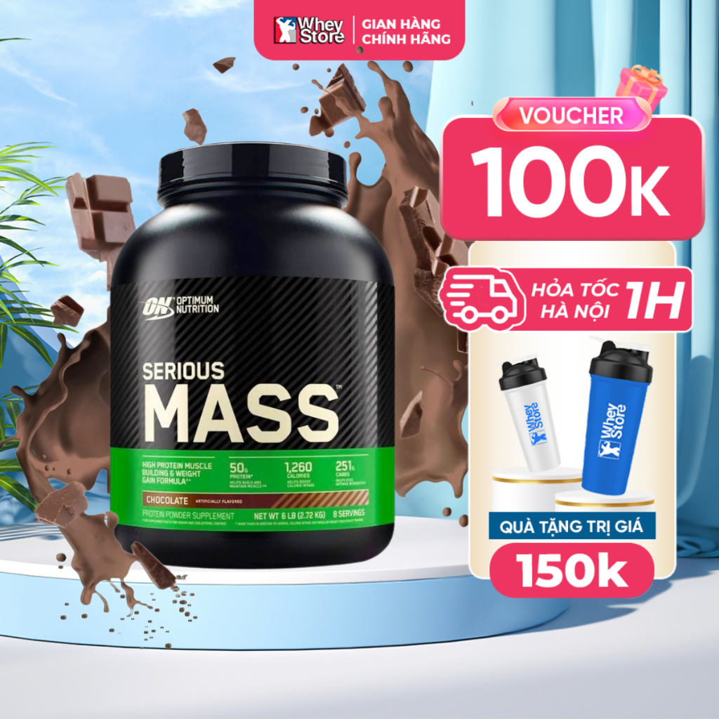 Sữa Tăng Cân - Tăng Cơ Optimum Nutrition Serious Mass (6lbs - 12lbs) Chĩnh Hãng