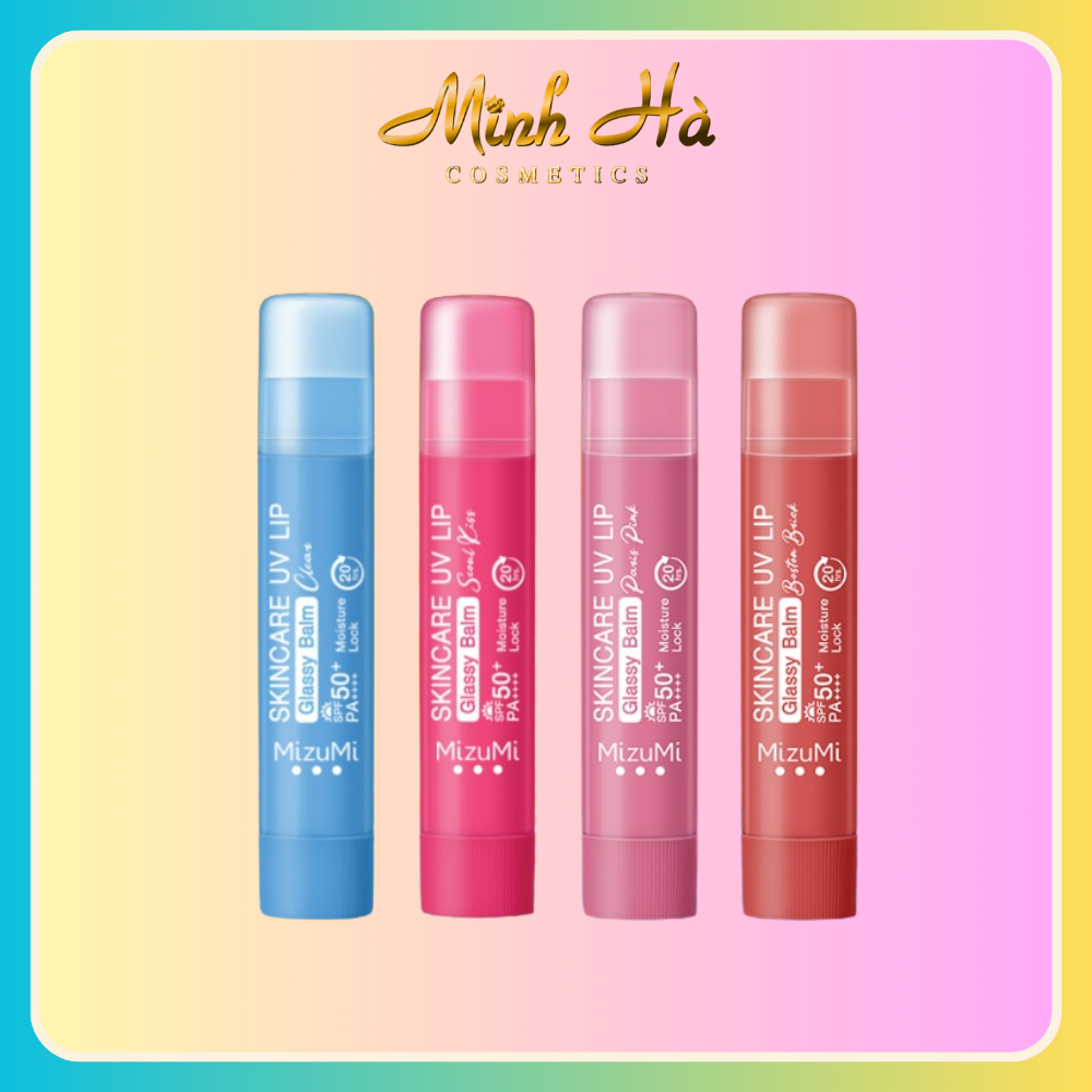 Son dưỡng môi Mizumi Skicare UV Glassy Balm 3.5g dưỡng và chống nắng môi SPF50+ PA++++