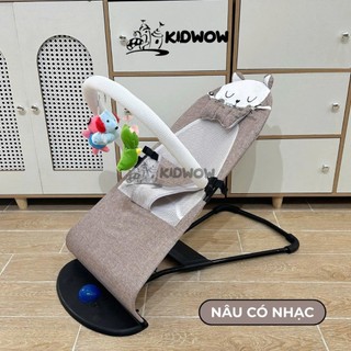    NHẠC+ĐÈN   Ghế Rung Nhún Đa Năng Cho Bé Sơ Sinh Có Gối Và Thú Treo gấu bông ngẫu nhiên cho bé 