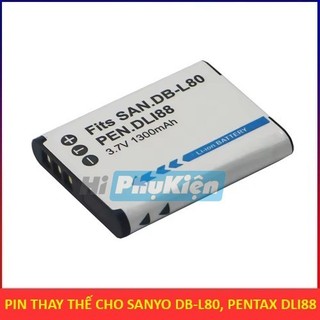 Pin thay thế SANY0 DB-L80 DBL80 tương thích với SANY0 Xacti DMX-CG10, DMX-CG100, DMX-CG102, DMX-CG10