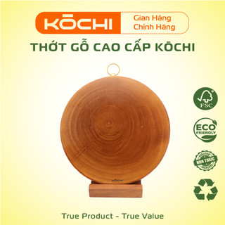  Thớt Tròn gỗ xà cừ KŌCHI- Gỗ tự nhiên nguyên tấm - Sạch – Không Hóa Chất – Không Mốc – Không Nứt | Chống Ẩm 