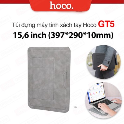 Túi đựng máy tính xách tay đa năng Hoco GT5 15,6 inch có ngăn đựng,khóa từ, giá đỡ phía sau, điều chỉnh chiều cao