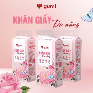 COMBO 10 BỊCH Khăn Giấy Rút Treo Tường Cao Cấp Gumi (1000 tờ, 4 lớp kèm 3 móc treo tường tiện lợi)