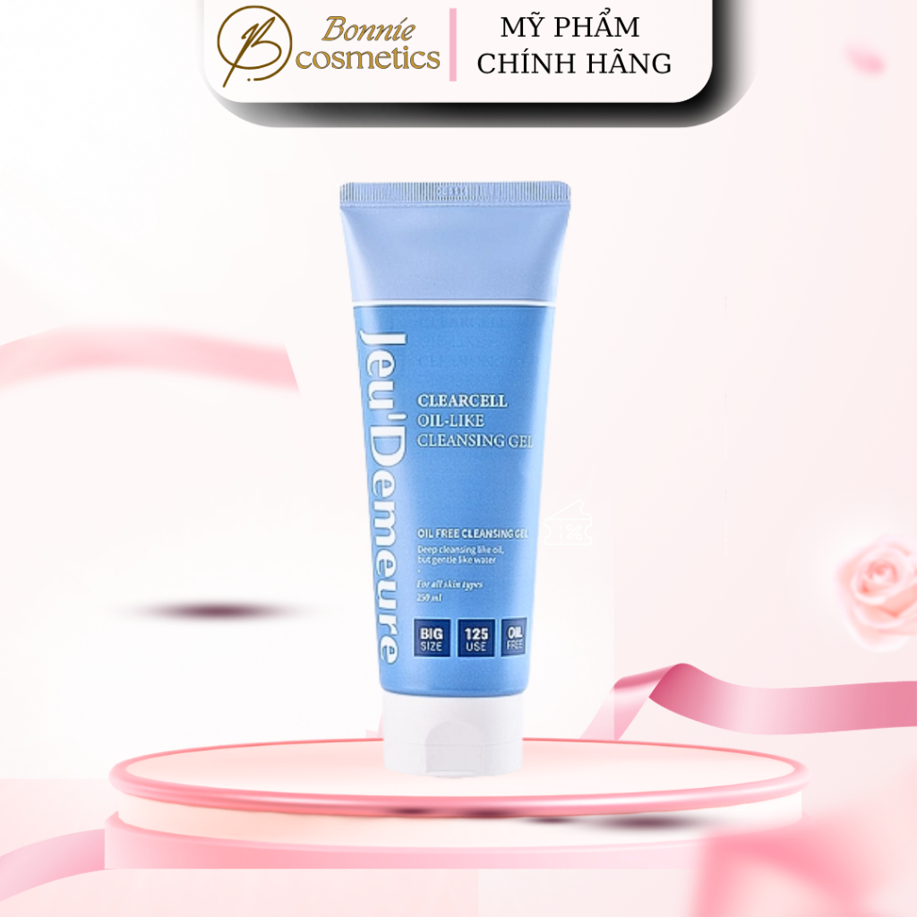 Gel rửa mặt Jeu'Demeure kết hợp dầu tẩy trang 2in1 250ml sạch sâu, cấp ẩm cho da, lành tính, pH 5.5