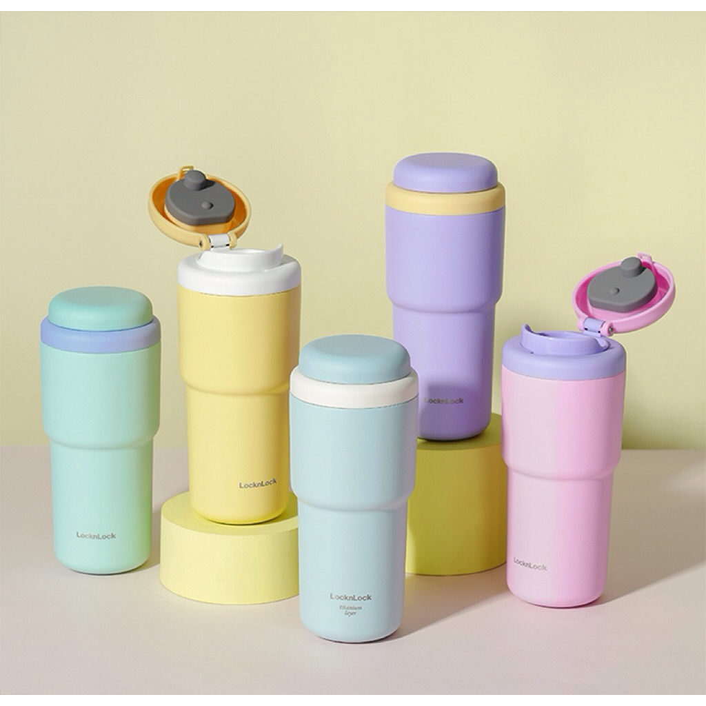 Bình Giữ Nhiệt Locknlock Daily Macaron Tumbler LHC3292 [ 480 ml ] [ inox 316 an toàn - giữ nhiệt vượ
