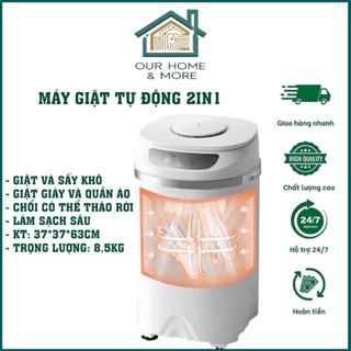 Máy giặt mini gia đình, máy giặt mini kèm sấy giặt được cả quần áo và giày, máy giặt đồ sơ sinh