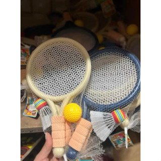  Đồ chơi Bộ Vợt Cầu Lông Cho Bé Gồm 2 Vợt 1 Quả Cầu Lông Và 1 Bóng Nhựa An Toàn Cho Trẻ Em 