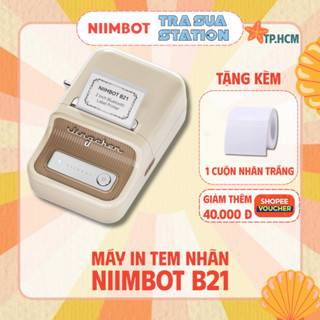 NIIMBOT B21 Máy in nhãn cầm tay vintage Bluetooth in nhãn cho kinh doanh online văn phòng và gia đình - Bảo Hành 12T 