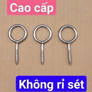 Khoen móc tròn vặn inox 304 không rỉ sét, khoen hàn đủ size