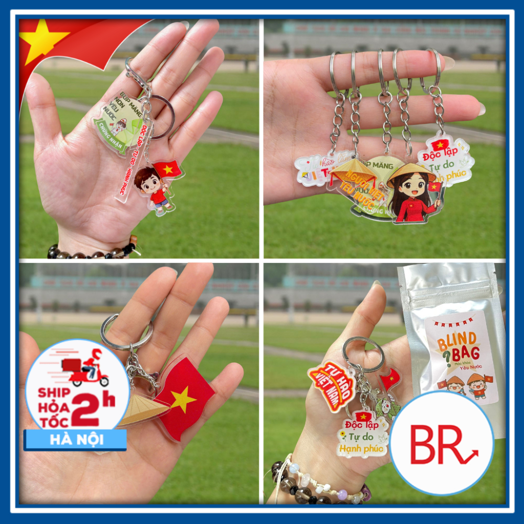 [Quà tặng 30/4 – 2/9] Móc Khóa Lá Cờ Việt Nam – Charm Cờ Đỏ Sao Vàng Mini, Móc Treo Balo Quà Lưu Niệm Yêu Nước 02726