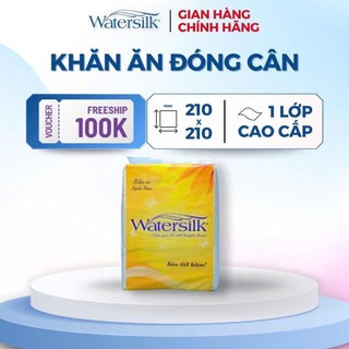 Khăn Giấy Ăn Đóng Cân Watersilk 1 Lớp 210 mm x 210mm Tiết Kiệm