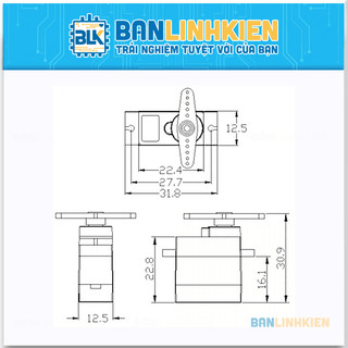 Động cơ Servo SG90 góc quay 180 độ  BANLINHKIEN