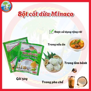 [GÓI 50G] BỘT CỐT DỪA COCONUT POWDER MINACO thơm ngon