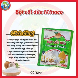 [GÓI 50G] BỘT CỐT DỪA COCONUT POWDER MINACO thơm ngon