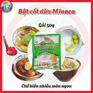[GÓI 50G] BỘT CỐT DỪA COCONUT POWDER MINACO thơm ngon