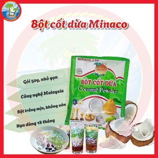 [GÓI 50G] BỘT CỐT DỪA COCONUT POWDER MINACO thơm ngon