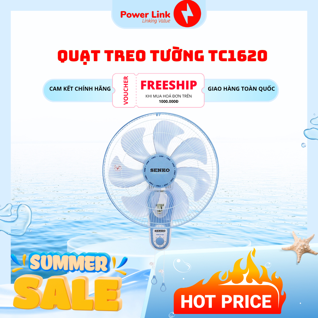 Quạt Treo Tường Senko TC1620 Chính Hãng – Bảo Hành 24 Tháng Chính Hãng