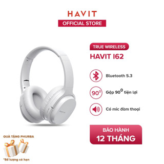 [Tặng quà Phurba] Tai Nghe Headphone HAVIT i62, Driver 40mm, Bluetooth 5.3, Gập Gọn 90, Nghe Đến 20H - Hàng Chính Hãng