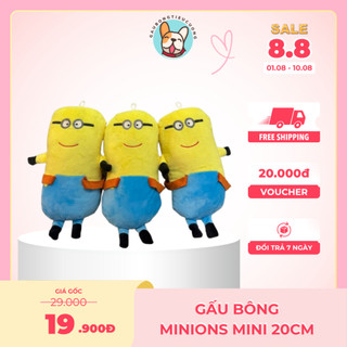   Combo 10 con  Gấu Bông Mini Minions 25cm Thú Nhồi Bông Minions 25cm Giá Rẻ Đồ Chơi Cho Bé 