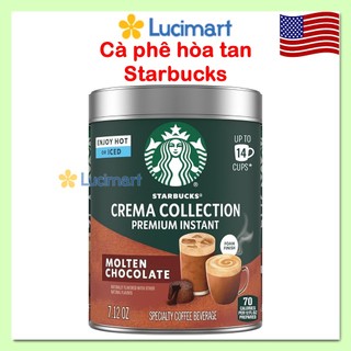  Cà phê Starbucks hòa tan 100% cà phê Arabica Crema Collection Premium Instant hộp 202gr Hàng Mỹ  
