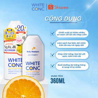 Sữa tắm trắng da toàn thân Body Vitamin C White Conc Nhật Bản 150ml/360ml/600ml