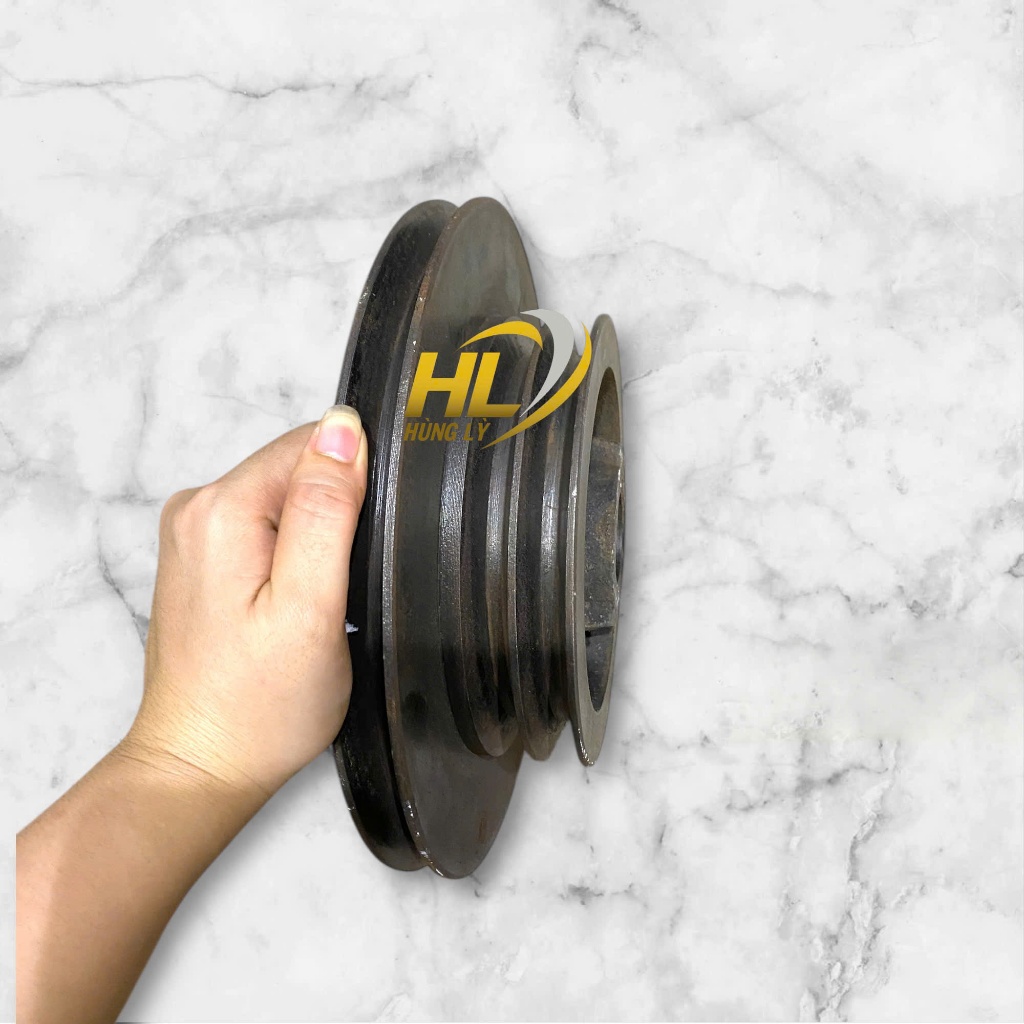 cung cấp Puly 40*19/28 3 rãnh B 2 tầng puly trà 850 phụ tùng máy nông nghiệp máy nổ hùng lỳ