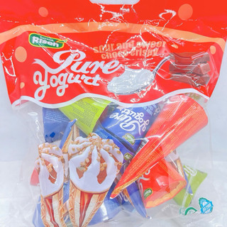 Bánh ốc quế socola Risen Mix vị kết hợp, bánh yogurt chocolate, bao bì 320g hấp dẫn.