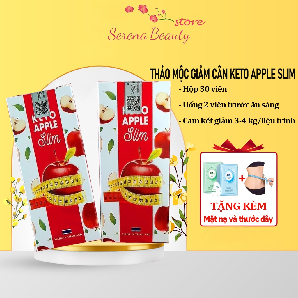 Giảm cân Keto Apple Slim viên uống giảm mỡ bụng an toàn không phải là thuốc giảm cân