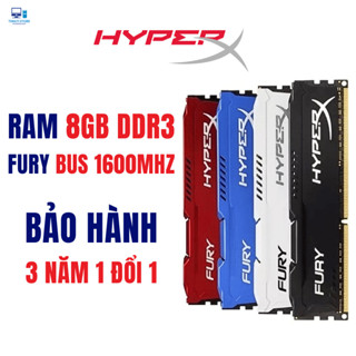 Ram PC 8GB DDR3 bus 1600 MHz ram máy tính bàn kingston Fury PC3 12800U DIMM - Bảo hành 3 năm
