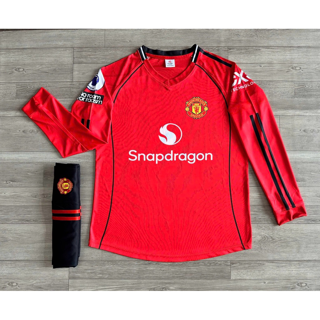 [GIÁ XƯỞNG] Bộ bóng đá dài tay CLB M.U ĐỎ DÀI TAY 2025  - Đồ đá banh dài tay nam nữ chất thun lạnh c