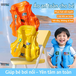 Áo Phao Bơi DIDOOGLT cho bé 2–5 tuổi Chất liệu PVC đàn hồi cao, mềm mại và thoải mái