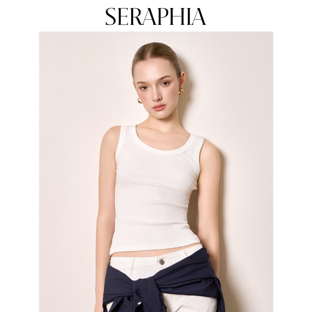 Áo tank top cổ tròn SERAPHIA dáng ôm chất thun tăm mềm mịn co giãn - 92BLT | BARE TOP