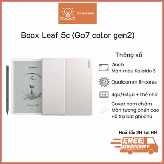  Máy đọc sách Boox Leaf 5C  Go 7 color gen 2  màn eink màu - Hàng nhập khẩu 